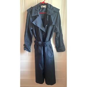 Vintage 80s Aqua-Sheen Women’s Lightweight Trenchcoat Rain Jacket Size L